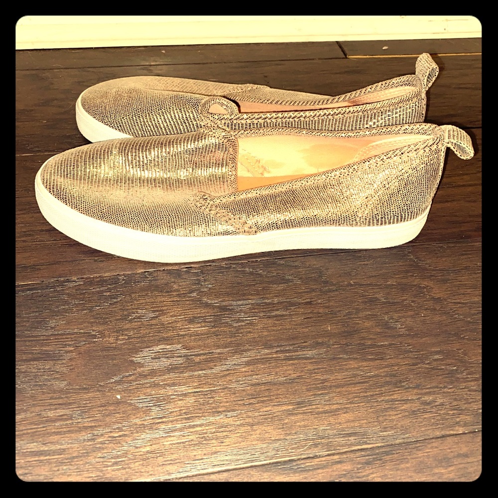 Sparkle gold slip on sneakers-H&M never worn
